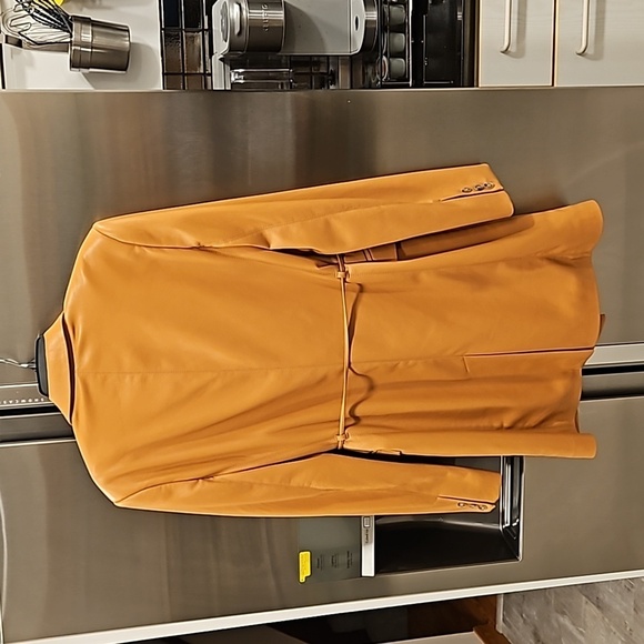 💕NANUSHKA💕 Remi Vegan Leather Blazer Dress ~ Light Brown Medium - Picture 13 of 16